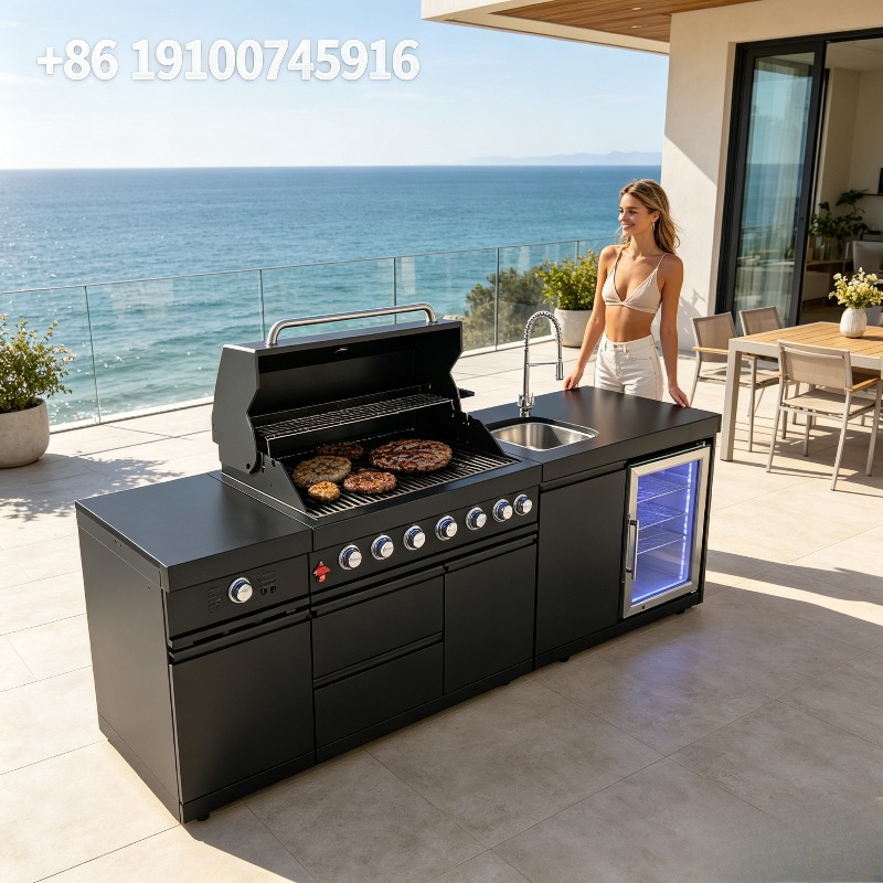 Commercial Kitchen Worktops - 2026Hot Commerciële Buitenkeuken, RVS BBQ Grill