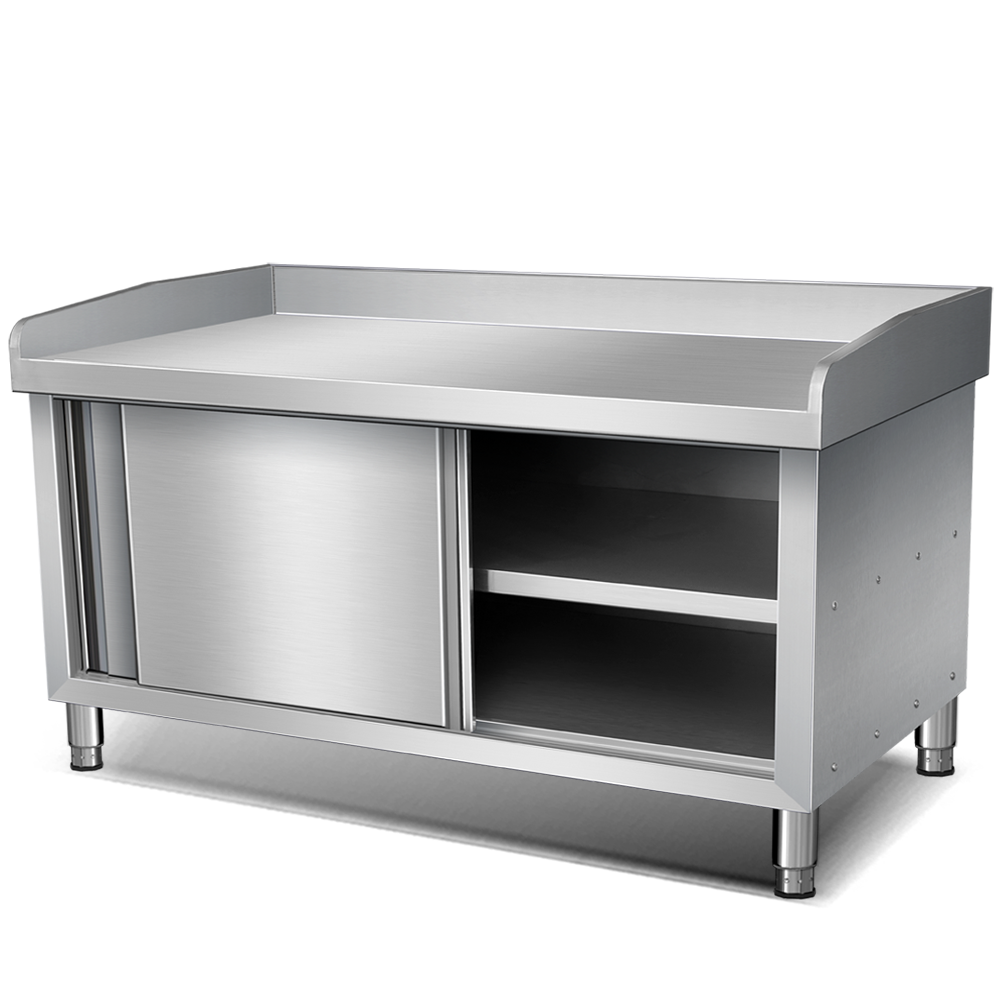 Commercial Kitchen Worktops - Commerciële keuken roestvrijstalen werkblad schuifdeur console