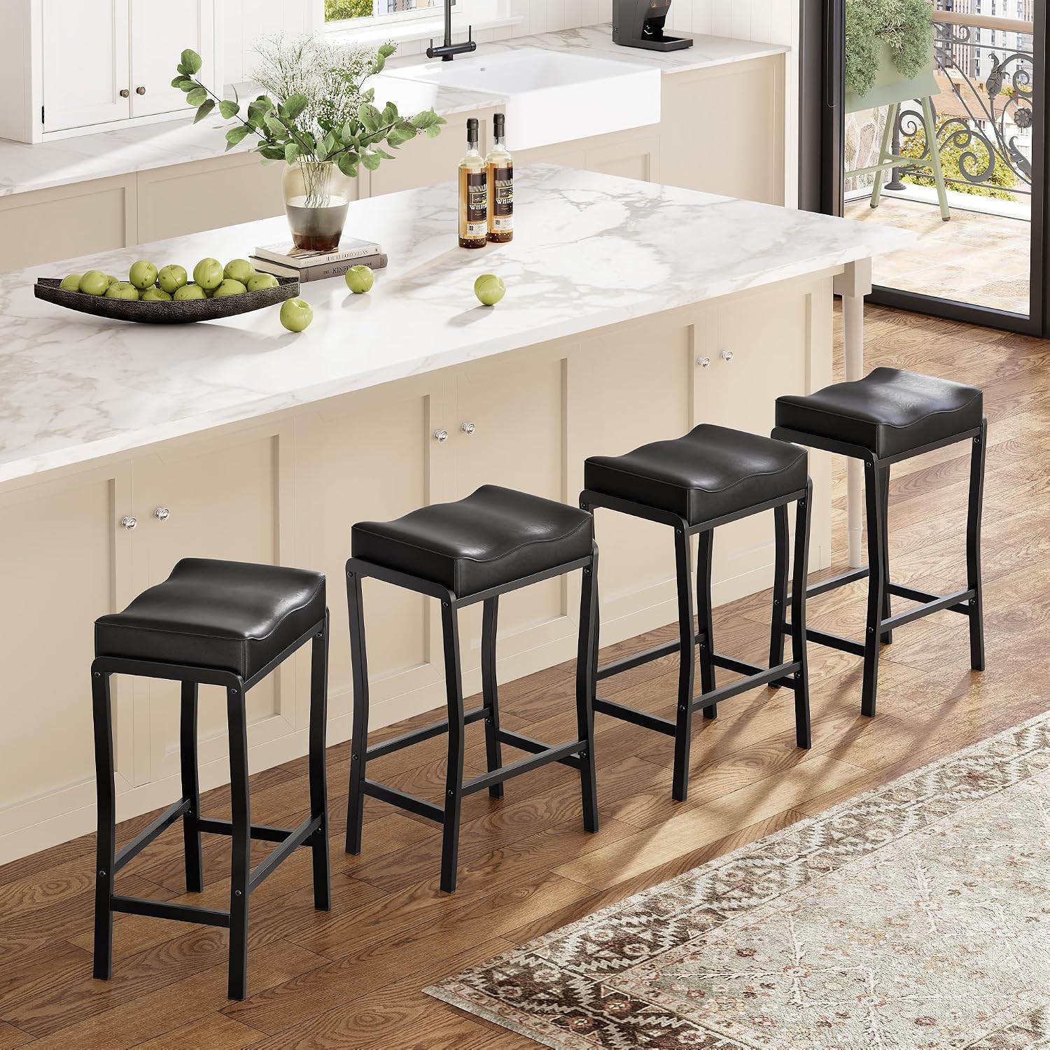 Commercial Kitchen And Bar - Barstoelen op barkrukhoogte, set van 1/2/4,