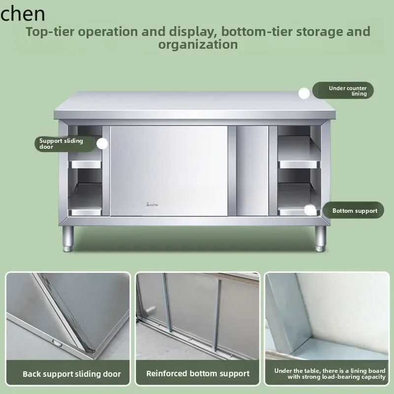 RVS werkblad met schuifdeur, s - Commercial Kitchen Worktops recensie en prijs