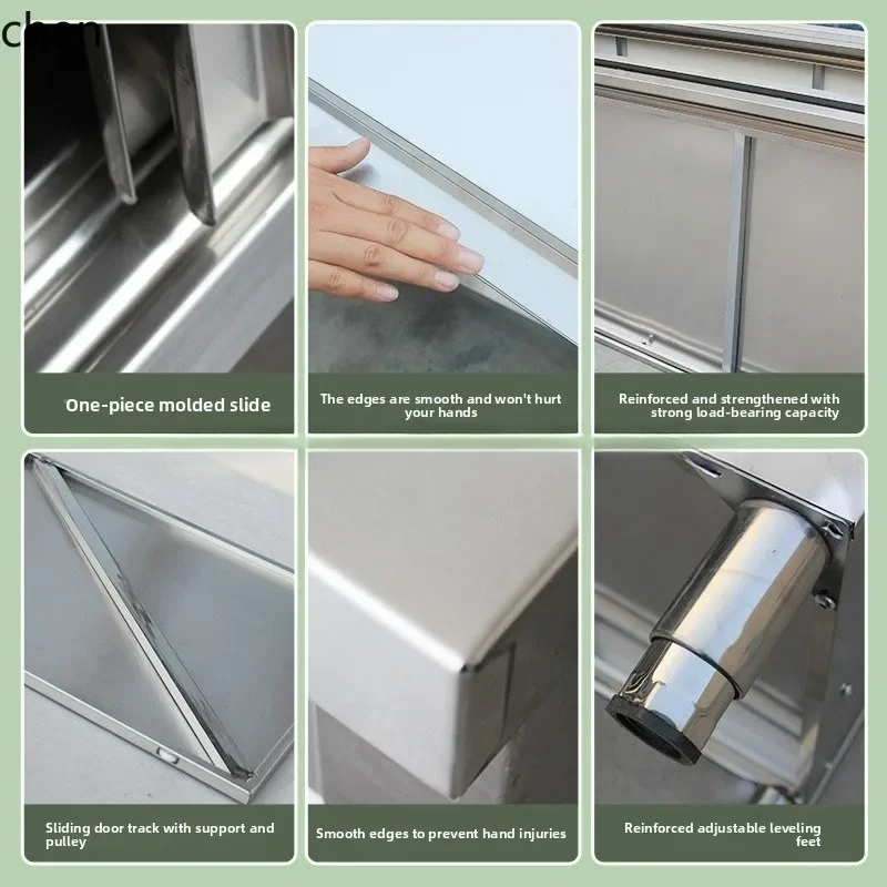 RVS werkblad met schuifdeur, s - Commercial Kitchen Worktops recensie en prijs